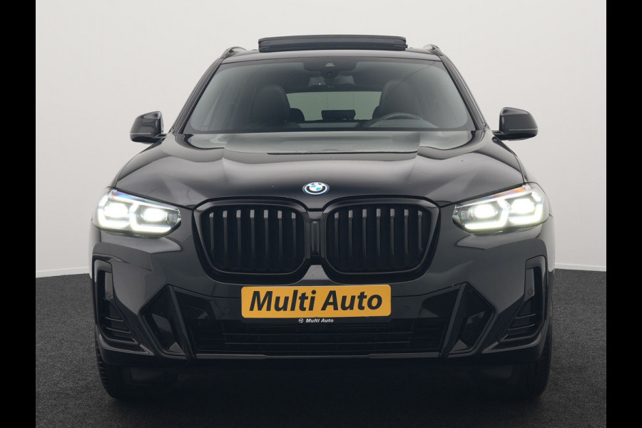 BMW X3 xDrive30e M Sport Plug In Hybrid 293pk Dealer O.H PHEV | Trekhaak Af Fabriek | Panodak | Head Up | Lederen Sportstoelen Memory & Ventilatie | Laser LED | Keyless | Stuur & Stoelen Verwarmd | Apple Carplay | Sfeerverlichting |  Cruise Control