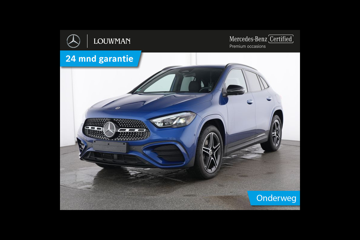 Mercedes-Benz GLA 250 e AMG Plug-In Hybride Edition AMG Line | Night Pakket | Distronic | 360° Camera | AC en DC Laden | MultiBeam Koplampen | Stuur en Stoeverwarming. Inclusief 24 maanden Mercedes-Benz Certified garantie voor Europa.