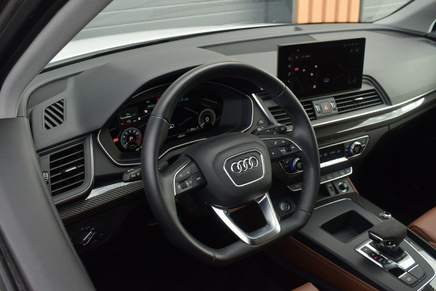 Audi Q5 Sportback 50 TFSI e 299pk S-line | Cognac leder | Luchtvering | Carbon | 22"