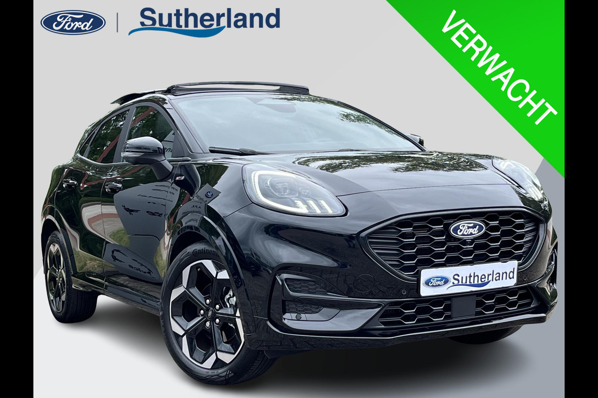 Ford Puma 1.0 EcoBoost Hybrid ST-Line X 155pk Automaat | Panoramadak | Afneembare trekhaak | Winter Pack | Adaptive cruise control | 360 graden camera | Bang&Olufsen | Elektrsiche achterklep | Matrix LED