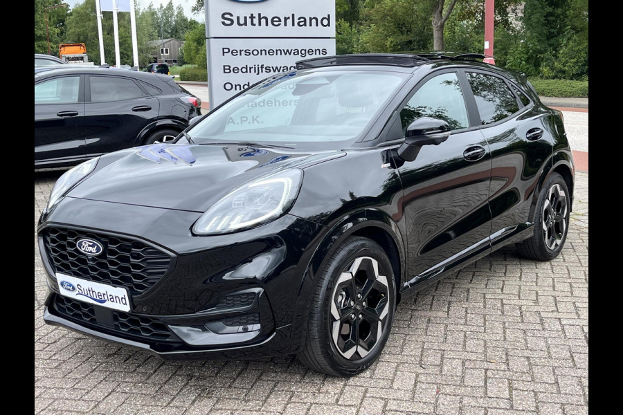Ford Puma 1.0 EcoBoost Hybrid ST-Line X 155pk Automaat | Panoramadak | Afneembare trekhaak | Winter Pack | Adaptive cruise control | 360 graden camera | Bang&Olufsen | Elektrsiche achterklep | Matrix LED