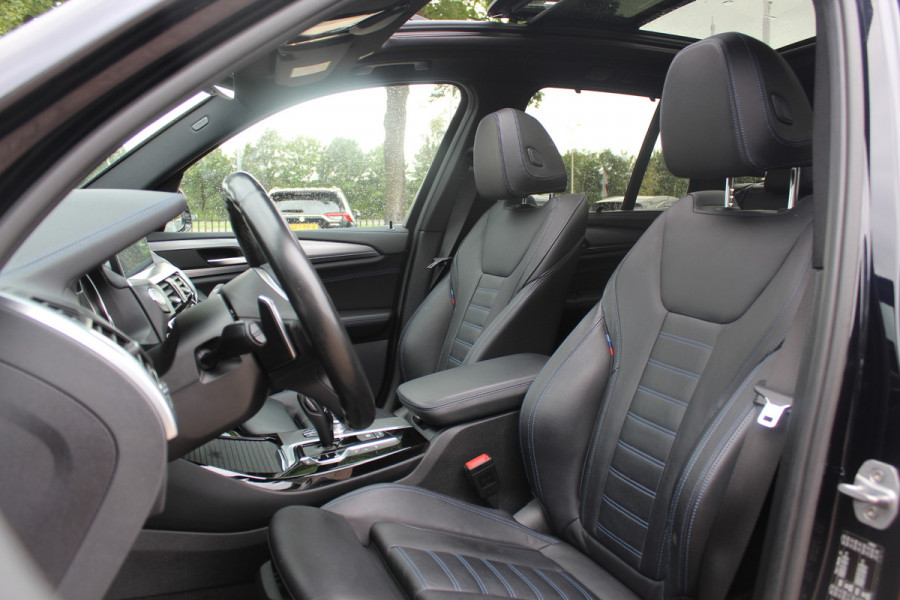 BMW X3 xDrive20d High Exe. M Sport / Panoramadak / 360Camera / Head-up / 20'' / Leder / Harman Kardon / Keyless / Navigatie / DAB / Dodehoek / Stoelverwarming / ACC