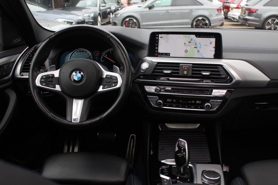 BMW X3 xDrive20d High Exe. M Sport / Panoramadak / 360Camera / Head-up / 20'' / Leder / Harman Kardon / Keyless / Navigatie / DAB / Dodehoek / Stoelverwarming / ACC