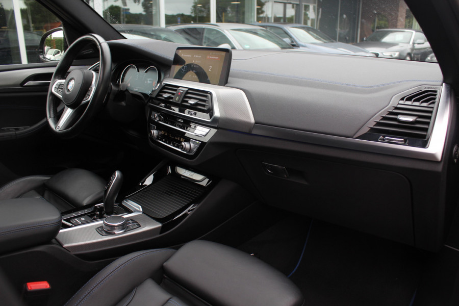 BMW X3 xDrive20d High Exe. M Sport / Panoramadak / 360Camera / Head-up / 20'' / Leder / Harman Kardon / Keyless / Navigatie / DAB / Dodehoek / Stoelverwarming / ACC