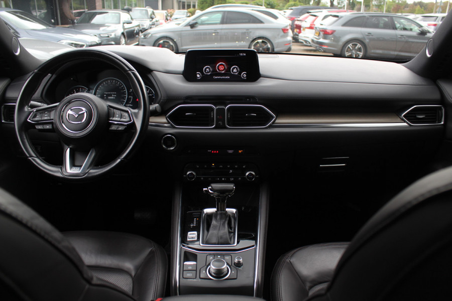 Mazda CX-5 2.0 SkyActiv-G 165 Luxury / 360Camera / Head-up / Leder / Keyless / 19'' / ACC / Bose / Stuur+Stoelverwarming / DAB / Navigatie / Dodehoek