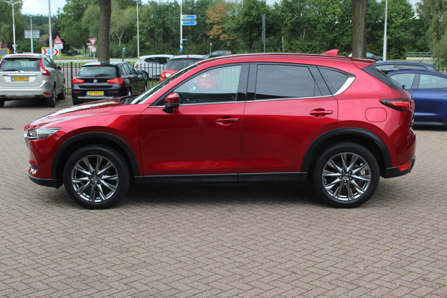 Mazda CX-5 2.0 SkyActiv-G 165 Luxury / 360Camera / Head-up / Leder / Keyless / 19'' / ACC / Bose / Stuur+Stoelverwarming / DAB / Navigatie / Dodehoek