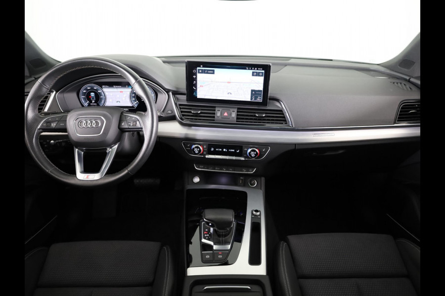 Audi Q5 55 TFSI e S edition 367 pk S-tronic | Verlengde garantie | Navigatie | Panoramadak | Elektr. trekhaak | Rondomzicht camera | B&O Soundsystem | Lichtmetalen velgen 20" | S-Line |