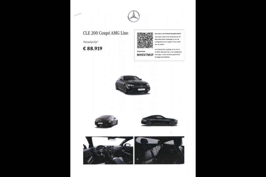 Mercedes-Benz CLE Coupé CLE 200 AMG Line | Nappaleder | Burmester | Pano | NL-auto