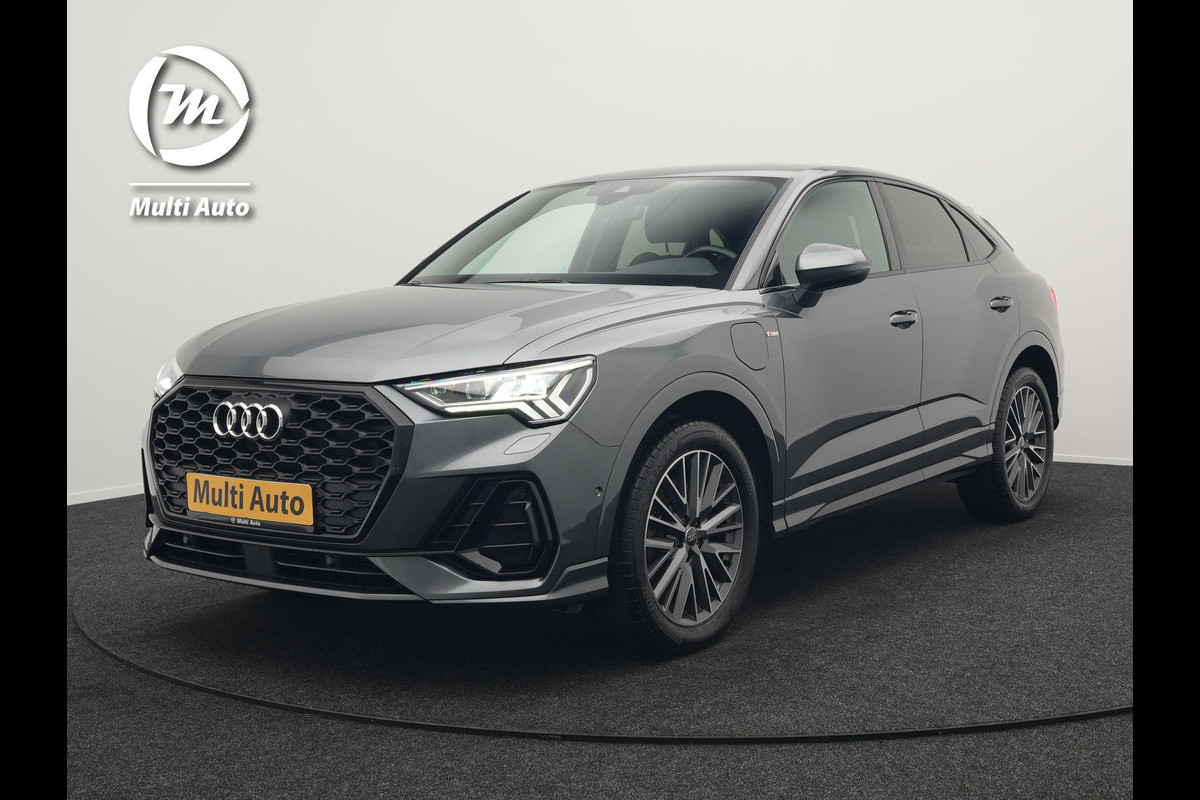 Audi Q3 Sportback 45 TFSI e S Line Plug In Hybrid 245pk Dealer O.H PHEV | Camera | Lederen Sportstoelen Verwarmd | Virtual Cockpit | Navigatie | Blis | Keyless | Cruise Control | Lane Assist | DAB |