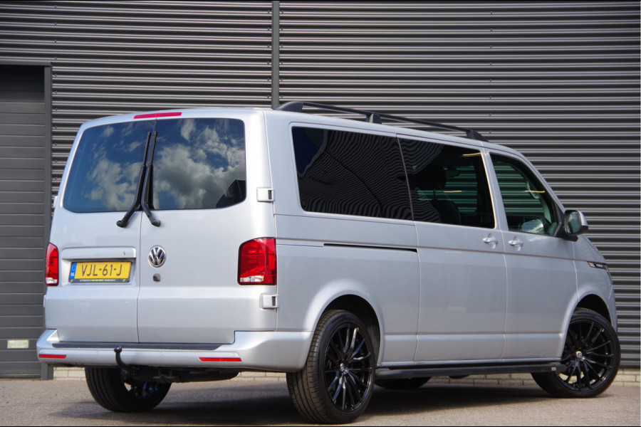 Volkswagen Transporter 2.0 TDI L2H1 DC-5P, BULLI 150PK AUT. 2X SCHUIFDEUR, TREKHAAK, ADAPT. CRUISE, VIRTUAL, CAMERA, NAVI, AIRCO, DUBBELE CABINE