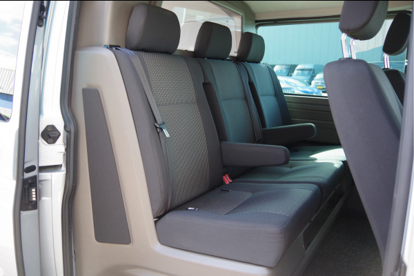 Volkswagen Transporter 2.0 TDI L2H1 DC-5P, BULLI 150PK AUT. 2X SCHUIFDEUR, TREKHAAK, ADAPT. CRUISE, VIRTUAL, CAMERA, NAVI, AIRCO, DUBBELE CABINE