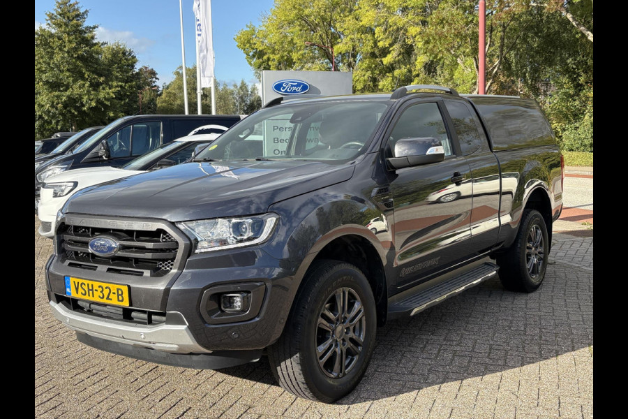 Ford Ranger 2.0 EcoBlue Wildtrak Supercab | SCI | 214pk Automaat | 3.500kg Trekgewicht | Dichte Opbouw | Lederen Bekleding | Adaptieve Cruise | Dealer onderhouden