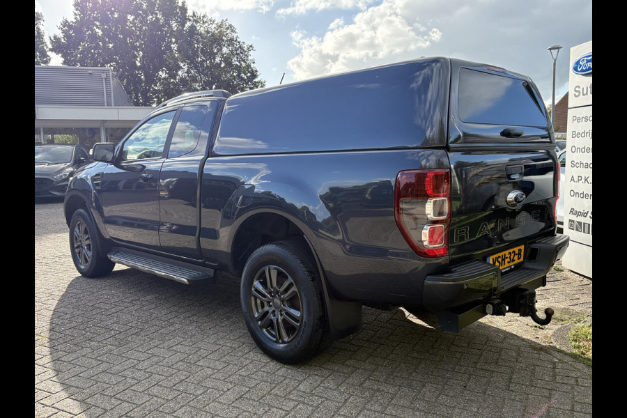 Ford Ranger 2.0 EcoBlue Wildtrak Supercab | SCI | 214pk Automaat | 3.500kg Trekgewicht | Dichte Opbouw | Lederen Bekleding | Adaptieve Cruise | Dealer onderhouden