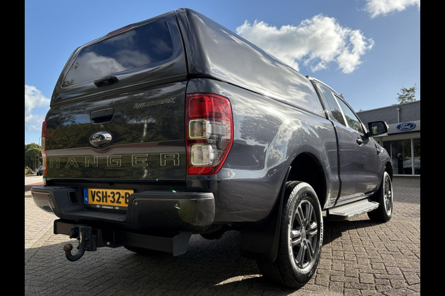 Ford Ranger 2.0 EcoBlue Wildtrak Supercab | SCI | 214pk Automaat | 3.500kg Trekgewicht | Dichte Opbouw | Lederen Bekleding | Adaptieve Cruise | Dealer onderhouden