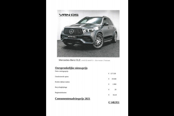 Mercedes-Benz GLE AMG 53 4MATIC+ | Burmester | Trekhaak