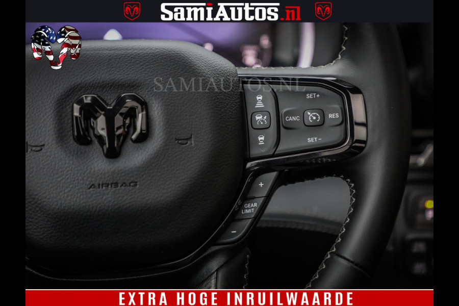 Dodge Ram 1500 Limited Night H.O 540HP 706Nm | Massage + Full Option | De Meest Luxe en Volle Pick-Up in zijn Klasse | Comfortabele Dubbele Cabine met Royale 5 Zitplaatsen | BPM vrij | Nu Leverbaar uit Voorraad | Voorraad Nr 2338 - 5404