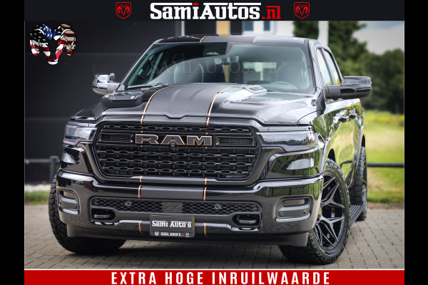 Dodge Ram 1500 Limited Night H.O 540HP 706Nm | Massage + Full Option | De Meest Luxe en Volle Pick-Up in zijn Klasse | Comfortabele Dubbele Cabine met Royale 5 Zitplaatsen | BPM vrij | Nu Leverbaar uit Voorraad | Voorraad Nr 2338 - 5404