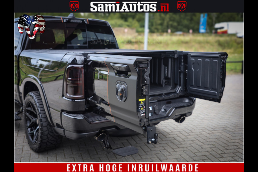 Dodge Ram 1500 Limited Night H.O 540HP 706Nm | Massage + Full Option | De Meest Luxe en Volle Pick-Up in zijn Klasse | Comfortabele Dubbele Cabine met Royale 5 Zitplaatsen | BPM vrij | Nu Leverbaar uit Voorraad | Voorraad Nr 2338 - 5404