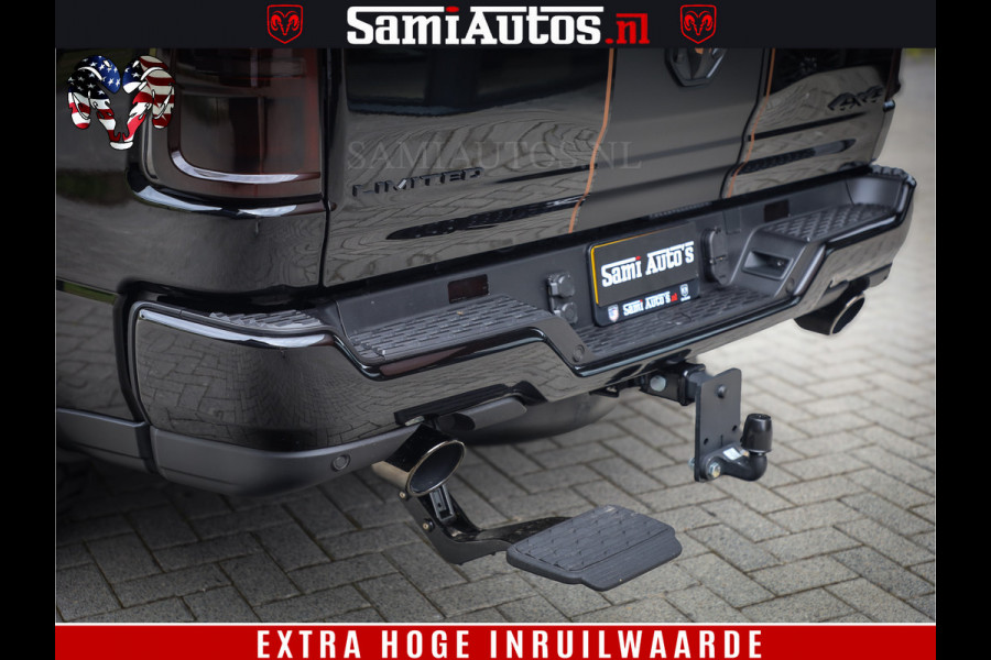 Dodge Ram 1500 Limited Night H.O 540HP 706Nm | Massage + Full Option | De Meest Luxe en Volle Pick-Up in zijn Klasse | Comfortabele Dubbele Cabine met Royale 5 Zitplaatsen | BPM vrij | Nu Leverbaar uit Voorraad | Voorraad Nr 2338 - 5404