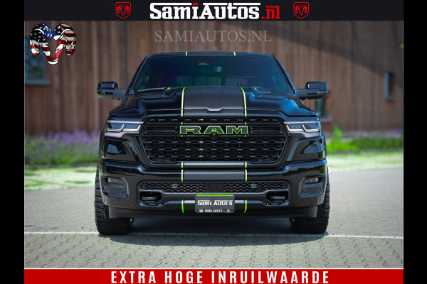 Dodge Ram 1500 Limited Night High Output 540HP 706Nm | Massage + Full Option | De Meest Luxe en Volle Pick-Up in zijn Klasse | Comfortabele Dubbele Cabine met Royale 5 Zitplaatsen | BPM vrij | Nu Leverbaar uit Voorraad | Voorraad Nr 2300 - 7689