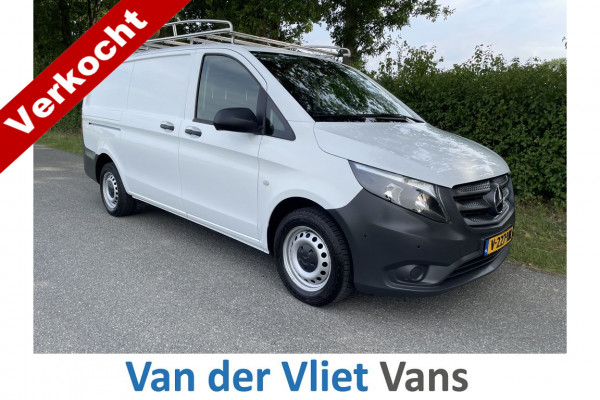 Mercedes-Benz Vito 114 CDI 136pk E6 Automaat Lang 3 zits BPM Vrij! Lease €380 p/m, Airco, Navi+Camera, Trekhaak, PDC, Imperiaal, Bedrijfsinrichting, Onderhoudshistorie aanwezig