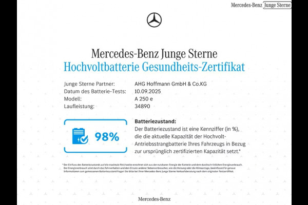 Mercedes-Benz A-Klasse 250 e AMG ** LED, MBUX+, MAGNO GRAU, PANORAMA, 19-inch LMV, NIGHT, DODE HOEK ** 1e EIG - UNFALLFREI ** ** INFORMEER OOK NAAR ONZE AANTREKKELIJKE FINANCIAL-LEASE TARIEVEN **