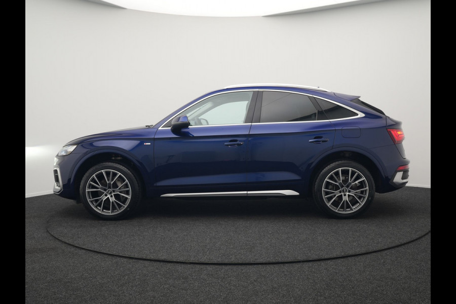 Audi Q5 Sportback 55 TFSI e Quattro S-Line Plug in Hybrid PHEV | Trekhaak af Fabriek | Alcantara Sportstoelen Verwarmd | Adaptive Cruise | Apple Carplay | Virtual | Navigatie | Camera | DAB |
