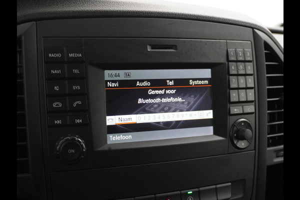 Mercedes-Benz Vito 114 2.2CDI 136PK Automaat DC 6-Persoons Dubbele Cabine Lang Airco Navi Camera Pdc Bluetooth Cruise Control Regen-Lichtsensor Pdc Betonplex Vloer Schuifdeur Imperiaal 1e Eigenaar Euro 6