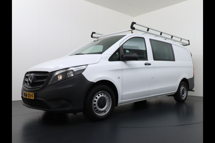 Mercedes-Benz Vito 114 2.2CDI 136PK Automaat DC 6-Persoons Dubbele Cabine Lang Airco Navi Camera Pdc Bluetooth Cruise Control Regen-Lichtsensor Pdc Betonplex Vloer Schuifdeur Imperiaal 1e Eigenaar Euro 6