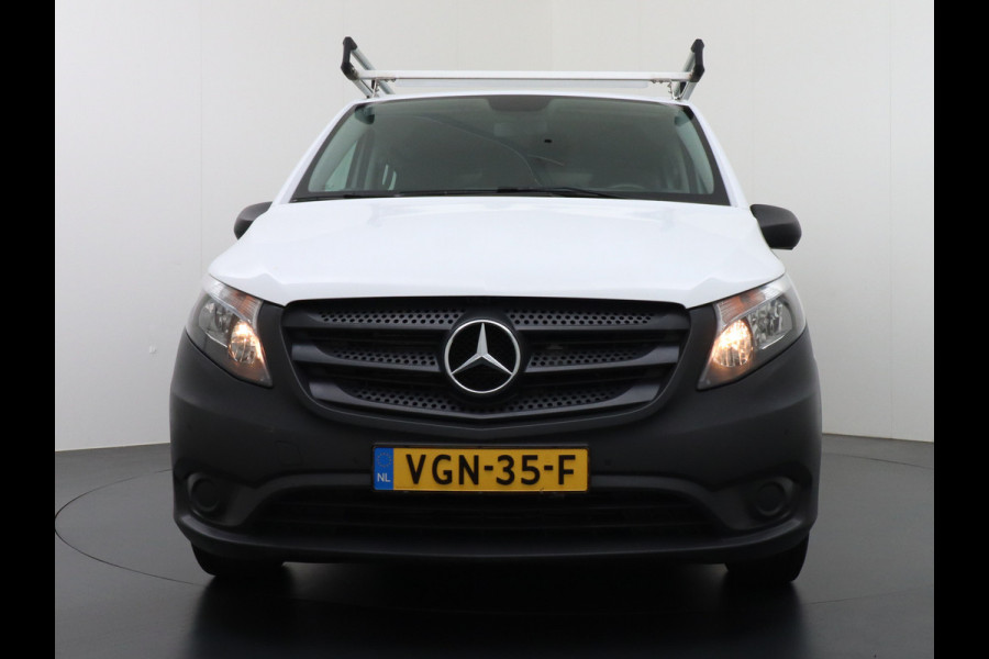 Mercedes-Benz Vito 114 2.2CDI 136PK Automaat DC 6-Persoons Dubbele Cabine Lang Airco Navi Camera Pdc Bluetooth Cruise Control Regen-Lichtsensor Pdc Betonplex Vloer Schuifdeur Imperiaal 1e Eigenaar Euro 6
