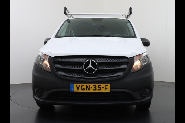 Mercedes-Benz Vito 114 2.2CDI 136PK Automaat DC 6-Persoons Dubbele Cabine Lang Airco Navi Camera Pdc Bluetooth Cruise Control Regen-Lichtsensor Pdc Betonplex Vloer Schuifdeur Imperiaal 1e Eigenaar Euro 6
