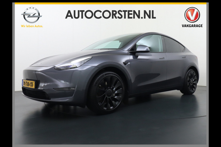 Tesla Model Y Long Range AWD 75kWh  Trekhaak Lmv 20" Wrmtepomp Leder Navi Ecc Premium Audio Stoel+Stuurverwarming Autopilot 3.0 Adaptieve Crui Memory Matrix Led Intel Atom® Processor Homelink 5 Achterbank verwarmd 4WD 1.600KG Trekgewicht