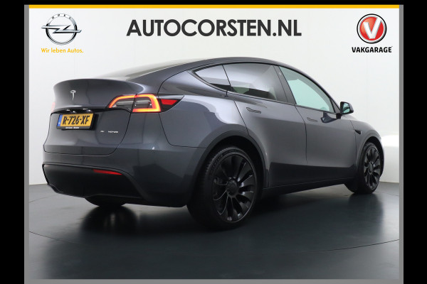Tesla Model Y Long Range AWD 75kWh  Trekhaak Lmv 20" Wrmtepomp Leder Navi Ecc Premium Audio Stoel+Stuurverwarming Autopilot 3.0 Adaptieve Crui Memory Matrix Led Intel Atom® Processor Homelink 5 Achterbank verwarmd 4WD 1.600KG Trekgewicht