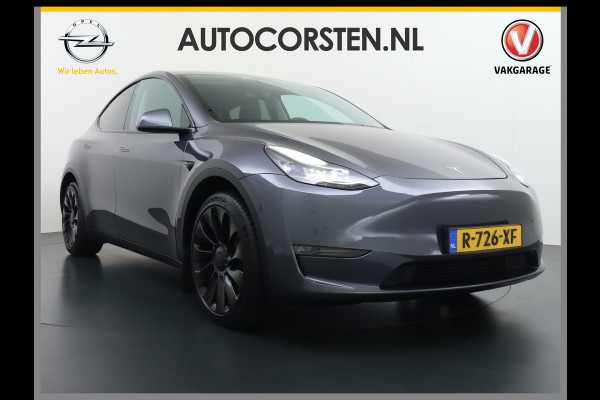 Tesla Model Y Long Range AWD 75kWh  Trekhaak Lmv 20" Wrmtepomp Leder Navi Ecc Premium Audio Stoel+Stuurverwarming Autopilot 3.0 Adaptieve Crui Memory Matrix Led Intel Atom® Processor Homelink 5 Achterbank verwarmd 4WD 1.600KG Trekgewicht