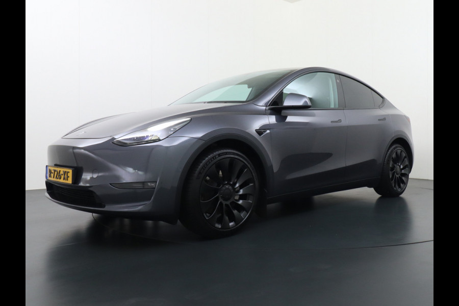 Tesla Model Y Long Range AWD 75kWh  Trekhaak Lmv 20" Wrmtepomp Leder Navi Ecc Premium Audio Stoel+Stuurverwarming Autopilot 3.0 Adaptieve Crui Memory Matrix Led Intel Atom® Processor Homelink 5 Achterbank verwarmd 4WD 1.600KG Trekgewicht