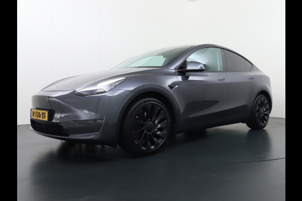 Tesla Model Y Long Range AWD 75kWh  Trekhaak Lmv 20" Wrmtepomp Leder Navi Ecc Premium Audio Stoel+Stuurverwarming Autopilot 3.0 Adaptieve Crui Memory Matrix Led Intel Atom® Processor Homelink 5 Achterbank verwarmd 4WD 1.600KG Trekgewicht