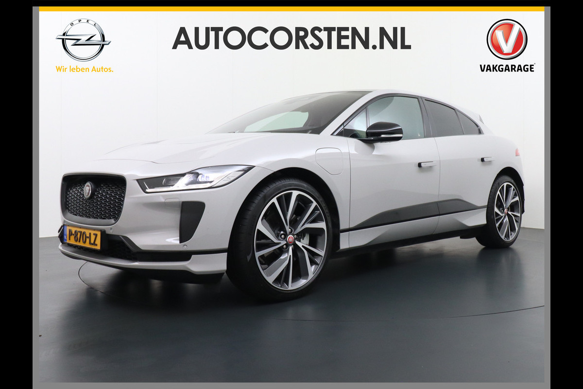 Jaguar I-PACE EV400 PK HSE Luchtvering Pano-Dak Matrix LED € 101K-nieuw! Lmv 22" Stoel- Leer+Elektr+Geheugen Apple Carplay Camera DAB Voicecom Meridian™ Surround 825Watt Dual-Ecc achter ! Driver-Assistance-Pack AEB DodehoekDetector ASR Hill-Hold Roll-Stability Control Verkeersborddetectie vermoeidheidsherkenning UitparkeerWaarsch. Orig. NLse auto 4,8sec 0-100 11KW laden thuis ! Snelladen tot 104kw DC 696Nm koppel ! 90kwh accu  Slechts 20.500 km.