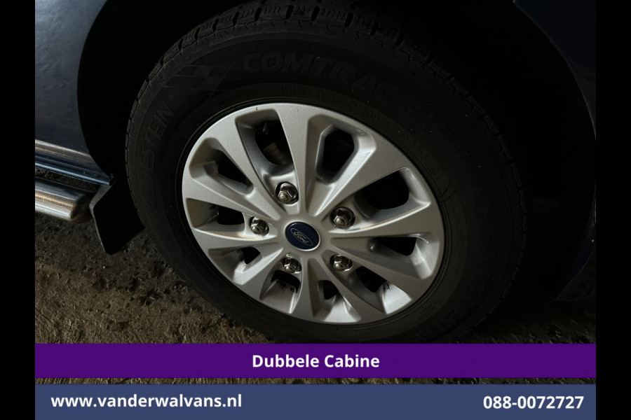 Ford Transit Custom 2.0 TDCI 170pk Automaat L2H1 Dubbele cabine Limited Euro6 Airco | 2x Zijdeur | Navigatie | Xenon Camera, Cruiscontrol, 5-zits, LED, LM Velgen, Trekhaak, Sidebars, Stoelverwarming, Verwarmde voorruit, Parkeersensoren
