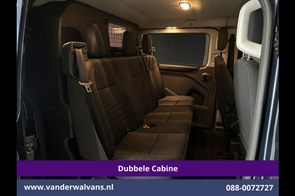 Ford Transit Custom 2.0 TDCI 170pk Automaat L2H1 Dubbele cabine Limited Euro6 Airco | 2x Zijdeur | Navigatie | Xenon Camera, Cruiscontrol, 5-zits, LED, LM Velgen, Trekhaak, Sidebars, Stoelverwarming, Verwarmde voorruit, Parkeersensoren