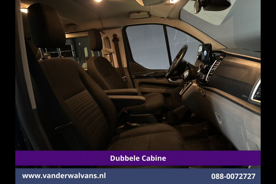 Ford Transit Custom 2.0 TDCI 170pk Automaat L2H1 Dubbele cabine Limited Euro6 Airco | 2x Zijdeur | Navigatie | Xenon Camera, Cruiscontrol, 5-zits, LED, LM Velgen, Trekhaak, Sidebars, Stoelverwarming, Verwarmde voorruit, Parkeersensoren