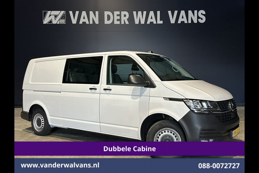 Volkswagen Transporter 2.0 TDI L2H1 Dubbele Cabine Euro6 Airco | 2200kg Trekhaak | Apple Carplay Cruiscontrol, Android Auto, 5-Zits, Parkeersensoren