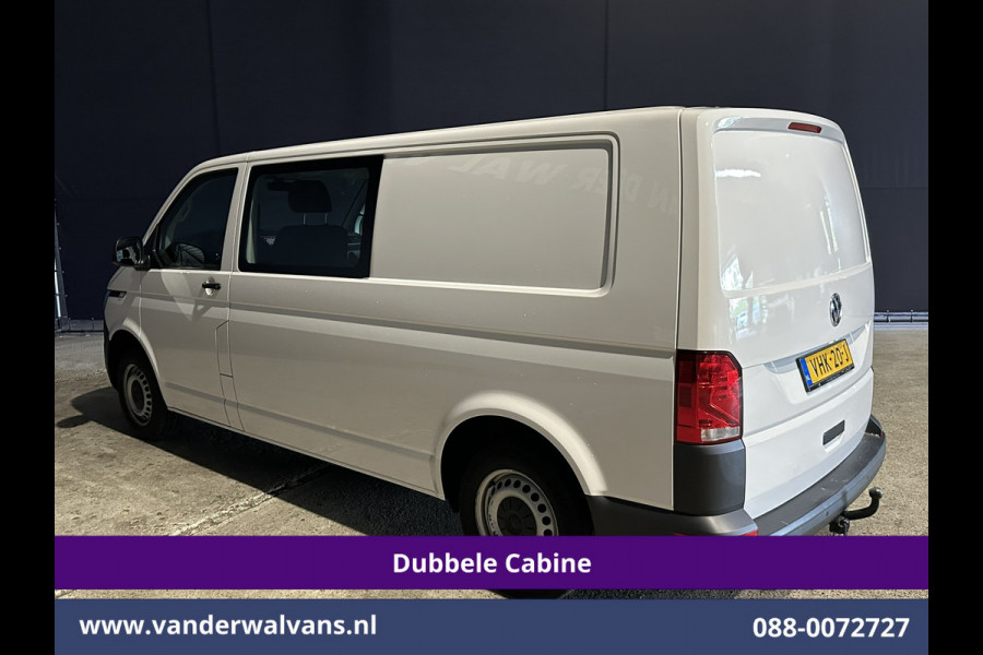 Volkswagen Transporter 2.0 TDI L2H1 Dubbele Cabine Euro6 Airco | 2200kg Trekhaak | Apple Carplay Cruiscontrol, Android Auto, 5-Zits, Parkeersensoren