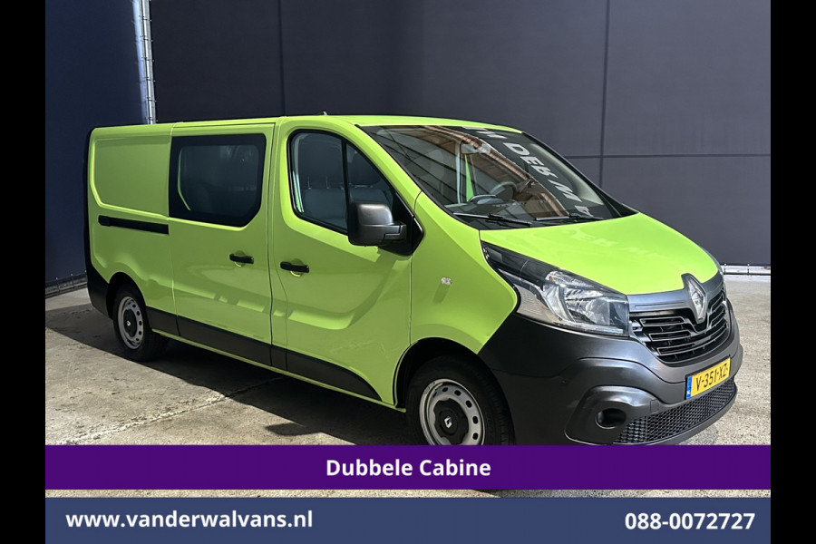 Renault Trafic 1.6 dCi L2H1 Dubbele Cabine Euro6 2x Zijdeur | Airco | 6-zits | Navigatie | Cruiscontrol Trekhaak, Bijrijdersbank, Parkeersensoren