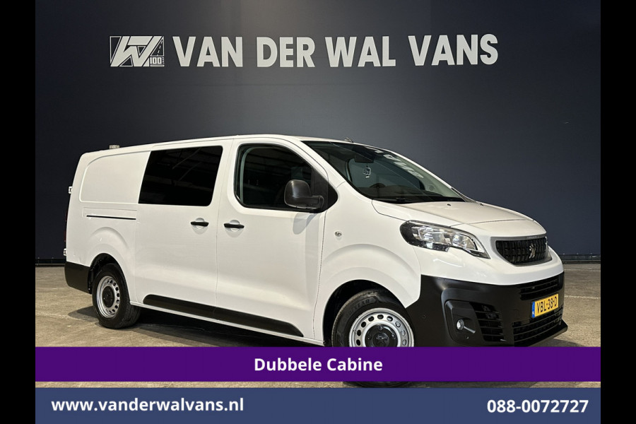 Peugeot Expert 2.0 BlueHDI 123pk L3H1 Dubbele Cabine Euro6 Airco | 6-Zits | Navigatie | 2500kg Trekhaak Apple Carplay, Android Auto, Cruiscontrol, Parkeersensoren, Bijrijdersbank