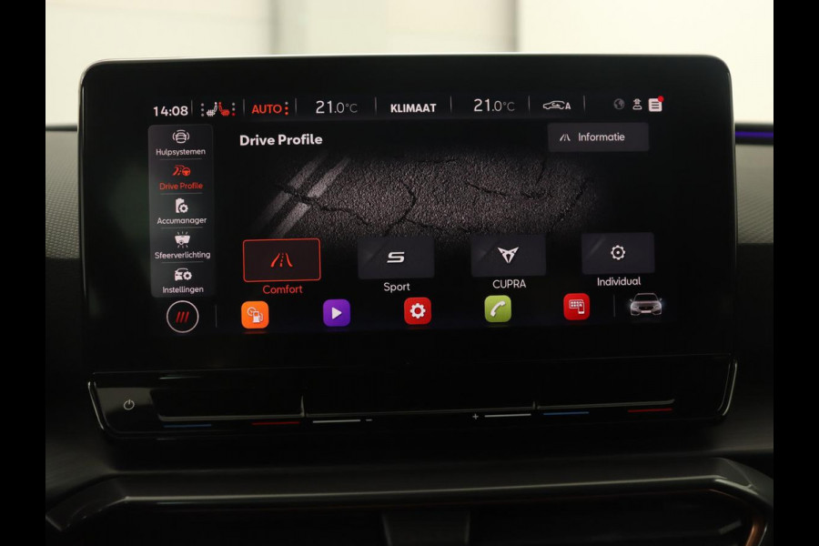 CUPRA Leon 1.4 e-Hybrid VZ | 245pk | Stoel & stuurverwarming | Adaptive cruise | Camera | Carplay | Navigatie | 19'' lichtmetalen velgen | Digital Cockpit | Sportstoelen | PHEV | Plug In