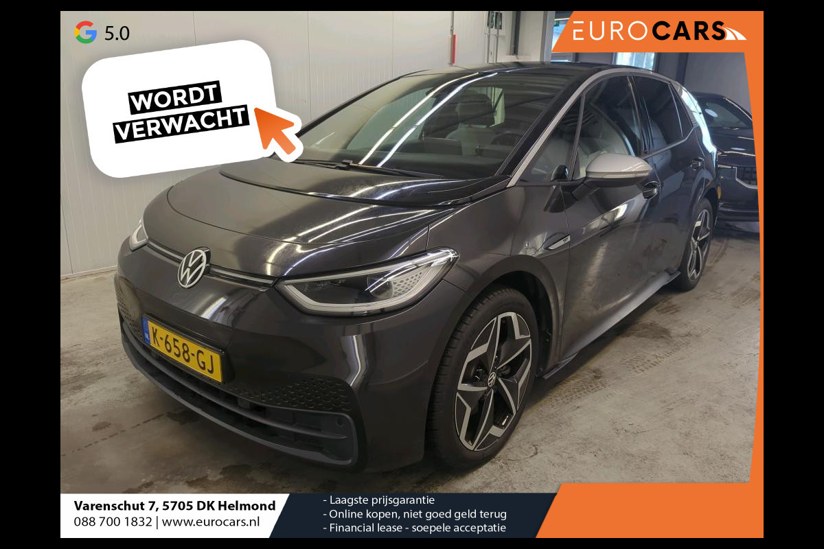 Volkswagen ID.3 First Plus 58 kWh Navigatie Apple Carplay/Android Auto Camera Parkeersensoren Adaptive Cruise Control Full LED Matrix Stoel- en stuurverwarming Lichtmetalen velgen Climate Control