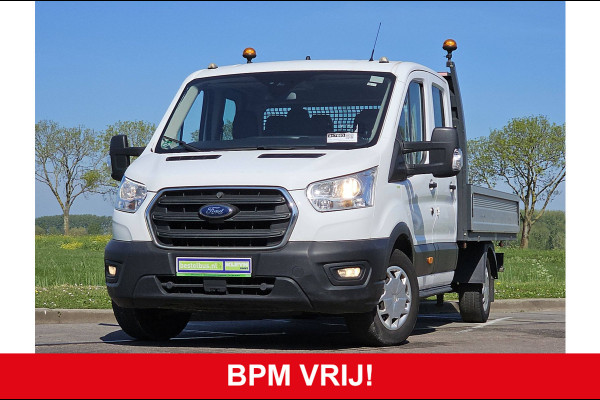 Ford Transit 350 2.0 TDCI L4H1 DC Trend Open Laadbak, Adaptieve Cruise, Airco, Trekhaak, Camera, 170 PK, Euro6!