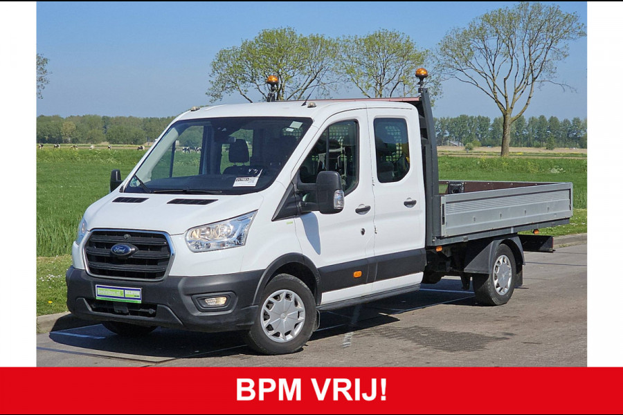 Ford Transit 350 2.0 TDCI L4H1 DC Trend Open Laadbak, Adaptieve Cruise, Airco, Trekhaak, Camera, 170 PK, Euro6!