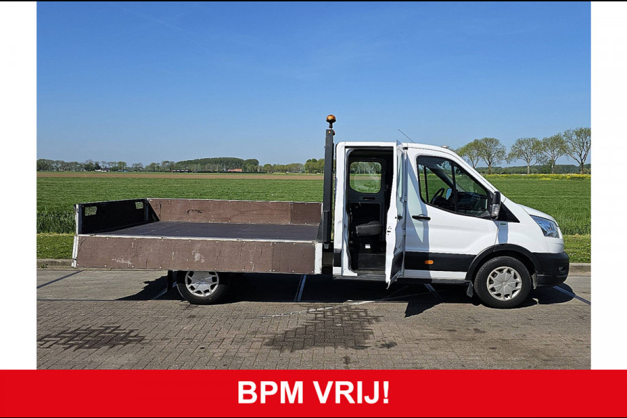 Ford Transit 350 2.0 TDCI L4H1 DC Trend Open Laadbak, Adaptieve Cruise, Airco, Trekhaak, Camera, 170 PK, Euro6!
