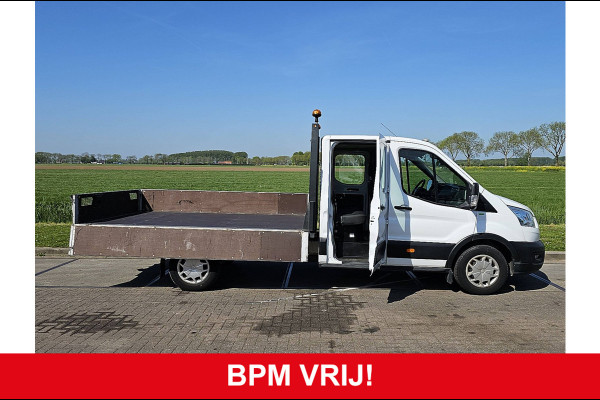 Ford Transit 350 2.0 TDCI L4H1 DC Trend Open Laadbak, Adaptieve Cruise, Airco, Trekhaak, Camera, 170 PK, Euro6!